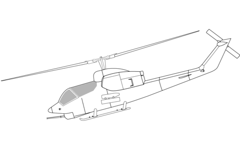 Bell Ah 1J Seacobra Helicopter Coloring Page